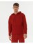 Tarçın Turuncu Kiremit Erkek Uzun Kollu Kanguru Cepli Organik Pamuk Kapşonlu Sweatshirt 1