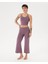 Kadın Lila Kapri Flow Şortlu Pantolon - Çift Kat Korsajlı, İç Şort Katmanlı, Kapri Boy, Normal Bel, Pilates, Yoga, Günlük ve Spor Aktiviteleri İçin Hafif ve Rahat Pantolon 5