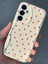 Samsung Galaxy S25 Kılıf Kamera Korumalı Dalga Kenarlı Kırmızı Kalp Desenli Silikon Kapak 8