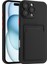 Apple iPhone 16 Pro Max Kılıf Kamera Korumalı Kartlıklı Cüzdanlı Kırmızı Tuşlu Siyah Silikon Kapak 1