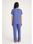 Dream Gri Mavi Viskon Kumaş Pijama Takım 2