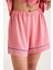 Dream Pembe Viskon Kumaş Maskülen Şort Pijama Takım 4