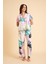 Paradise Çiçek Desenli Ultra Hafif Viskon Ipeksi Pijama Set 2