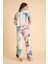 Paradise Çiçek Desenli Ultra Hafif Viskon Ipeksi Pijama Set 3