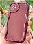 Apple iPhone 12 Uyumlu Kılıf Kamera Korumalı Dalga Kenarlı Darbe Emici Bordo Silikon Kapak 6