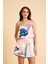 Paradise Çiçek Desenli Ultra Hafif Viskon Ipeksi Şortlu Pijama Set 1