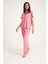 Dream Pembe Viskon Kumaş Pijama Takım 1
