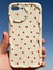 Apple iPhone 7 / 8 Plus Uyumlu Kılıf Kamera Korumalı Dalga Kenarlı Kırmızı Kalp Desenli Silikon Kapak 7