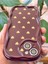 Apple iPhone 15 Kılıf Kamera Korumalı Dalga Kenarlı Minik Sarı Kalp Desenli Bordo Silikon Kapak 7