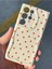 Samsung Galaxy S22 Ultra Kılıf Kamera Korumalı Dalga Kenarlı Kırmızı Kalp Desenli Silikon Kapak 7