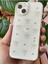 Apple iPhone 14 Plus Kılıf Fiyonk Desenli Şeffaf Simli Gümüş Kamera Çıkıntılı Parlak Kapak 7