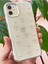 Apple iPhone 12/12 Pro Kılıf Fiyonk Desenli Şeffaf Simli Gümüş Kamera Çıkıntılı Parlak Kapak 5