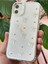 Apple iPhone 12/12 Pro Kılıf Fiyonk Desenli Şeffaf Simli Gümüş Kamera Çıkıntılı Parlak Kapak 6