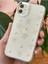 Apple iPhone 12/12 Pro Kılıf Fiyonk Desenli Şeffaf Simli Gümüş Kamera Çıkıntılı Parlak Kapak 7
