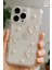 Apple iPhone 13 Pro Max Kılıf 3D Kalpli Inci Tasarımlı Desenli Kamera Korumalı Şeffaf Silikon Kapak 3
