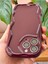 Apple iPhone 16 Pro Max Uyumlu Kılıf Kamera Korumalı Dalga Kenarlı Darbe Emici Bordo Silikon Kapak 6