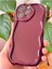 Apple iPhone 16 Pro Max Uyumlu Kılıf Kamera Korumalı Dalga Kenarlı Darbe Emici Bordo Silikon Kapak 7
