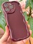 Apple iPhone 16 Pro Max Uyumlu Kılıf Kamera Korumalı Dalga Kenarlı Darbe Emici Bordo Silikon Kapak 8