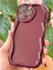 Apple iPhone 14 Pro Max Uyumlu Kılıf Kamera Korumalı Dalga Kenarlı Darbe Emici Bordo Silikon Kapak 4