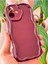 Apple iPhone 16 Plus Uyumlu Kılıf Kamera Korumalı Dalga Kenarlı Darbe Emici Bordo Silikon Kapak 2