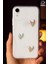 Apple iPhone Xr Kılıf 3D Kalpli Inci Tasarımlı Desenli Kamera Korumalı Şeffaf Silikon Kapak 1