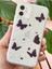 Apple iPhone 12/12 Pro Uyumlu Kılıf Simli Siyah Kelebek Desenli Renkli Parlak Darbe Emici Kapak 2