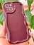Apple iPhone 14 Plus Uyumlu Kılıf Kamera Korumalı Dalga Kenarlı Darbe Emici Bordo Silikon Kapak 3