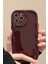 Apple iPhone 16 Pro Uyumlu Kılıf Kamera Korumalı Dalga Kenarlı Darbe Emici Bordo Silikon Kapak 2