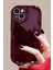 Apple iPhone 15 Uyumlu Kılıf Kamera Korumalı Dalga Kenarlı Darbe Emici Bordo Silikon Kapak 1