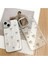 Apple iPhone 16 Plus Kılıf Fiyonk Desenli Şeffaf Simli Gümüş Kamera Çıkıntılı Parlak Kapak 3