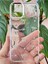 Apple iPhone 16 Plus Kılıf Fiyonk Desenli Şeffaf Simli Gümüş Kamera Çıkıntılı Parlak Kapak 6