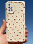 Samsung Galaxy A51 Kılıf Kamera Korumalı Dalga Kenarlı Kırmızı Kalp Desenli Silikon Kapak 8