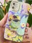 Apple iPhone 11 Kılıf Renk Değiştiren Taşlı Kamera Lens Korumalı Mavi Çiçek Desenli Darbe Emici Kapak 2
