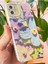 Apple iPhone 11 Kılıf Renk Değiştiren Taşlı Kamera Lens Korumalı Mavi Çiçek Desenli Darbe Emici Kapak 5