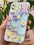 Apple iPhone 11 Kılıf Renk Değiştiren Taşlı Kamera Lens Korumalı Mavi Çiçek Desenli Darbe Emici Kapak 6