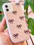 Apple iPhone 11 Uyumlu Kılıf Simli Siyah Fiyonk Desenli Renkli Parlak Darbe Emici Kapak 2