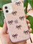 Apple iPhone 11 Uyumlu Kılıf Simli Siyah Fiyonk Desenli Renkli Parlak Darbe Emici Kapak 5