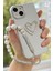 Apple iPhone 13 - 14 - 15 Kılıf Aynalı Inci Charm Askılı Kalp Tasarımlı Desenli Silikon Kapak 2