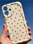 Apple iPhone 16 Plus Kılıf Kamera Korumalı Dalga Kenarlı Kırmızı Kalp Desenli Silikon Kapak 4