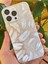 Apple iPhone 16 Pro Max Kılıf Parlak Beyaz Yaprak Desenli Darbe Emici Kamera Korumalı Renkli Kapak 4
