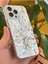 Apple iPhone 16 Pro Max Kılıf Parlak Beyaz Yaprak Desenli Darbe Emici Kamera Korumalı Renkli Kapak 5