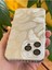 Apple iPhone 16 Pro Max Kılıf Parlak Beyaz Yaprak Desenli Darbe Emici Kamera Korumalı Renkli Kapak 6