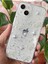 Apple iPhone 13/14 Uyumlu Kılıf Fiyonk ve Inci Desenli Şeffaf Simli Kamera Çıkıntılı Parlak Kapak 3