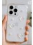 Apple iPhone 12 Pro Max Kılıf 3D Kalpli Inci Tasarımlı Desenli Kamera Korumalı Şeffaf Silikon Kapak 4