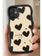 Apple iPhone 12 Kılıf Aynalı Kalp Desenli Yumuşak Kenarlı Kamera Korumalı Silikon Kapak 1