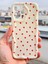 Xiaomi Redmi 12 4g Kılıf Kamera Korumalı Dalga Kenarlı Kırmızı Kalp Desenli Silikon Kapak 7