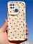 Xiaomi Redmi 10C/POCO C40 Kılıf Kamera Korumalı Dalga Kenarlı Kırmızı Kalp Desenli Silikon Kapak 7