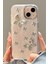 Apple iPhone 13 - 14 - 15 Kılıf Simli Fiyonk ve Kelebek Desenli Gümüş Kamera Çıkıntılı Parlak Kapak 2