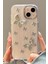 Apple iPhone 13 - 14 - 15 Kılıf Simli Fiyonk ve Kelebek Desenli Gümüş Kamera Çıkıntılı Parlak Kapak 3