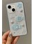 Apple iPhone 13 - 14 - 15 Kılıf Simli Mavi Balık ve Deniz Kabuğu Desenli Tasarımlı Silikon Kapak 4